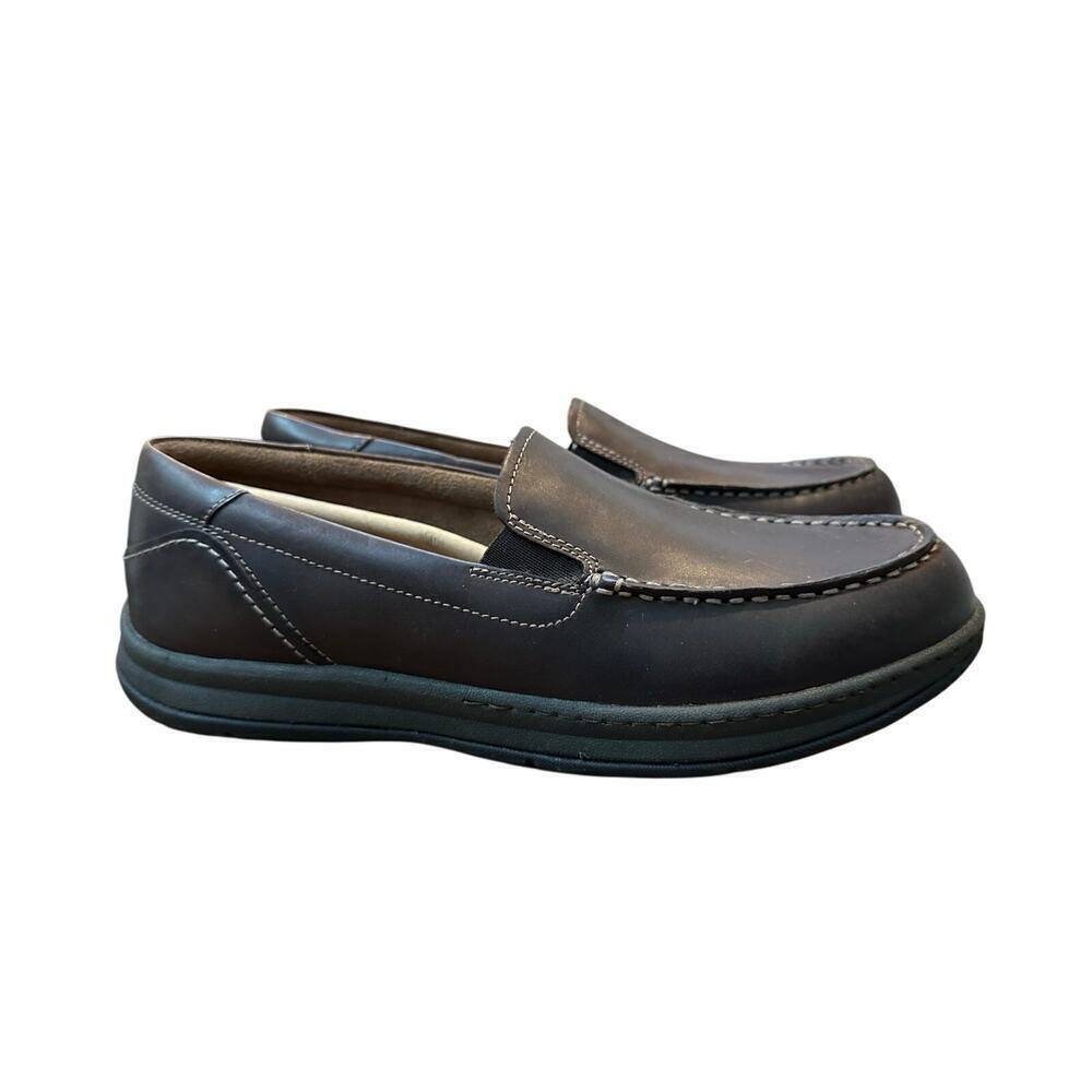 Florsheim Comfortech Brown Leather Slip On Comfort Shoes Size 6.5